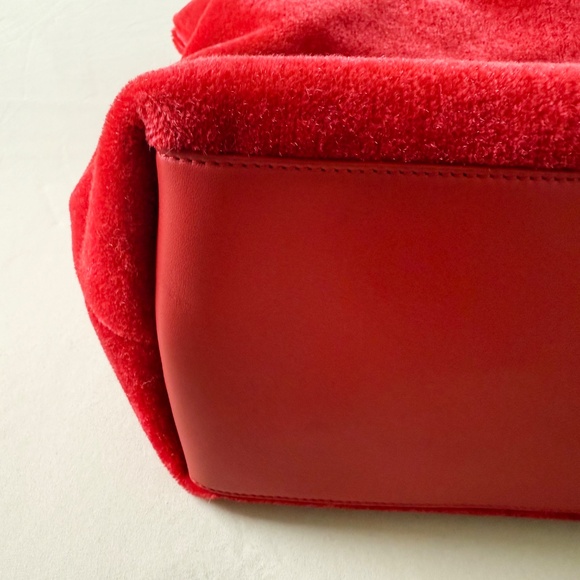 LOEWE Flamenco 2021 red mohair bag, XL - Picture 4 of 11